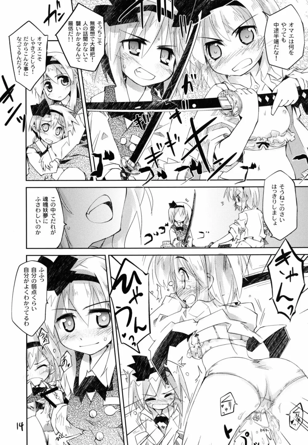 妖夢が普段ありえないほど可愛がられる本 2 - page14