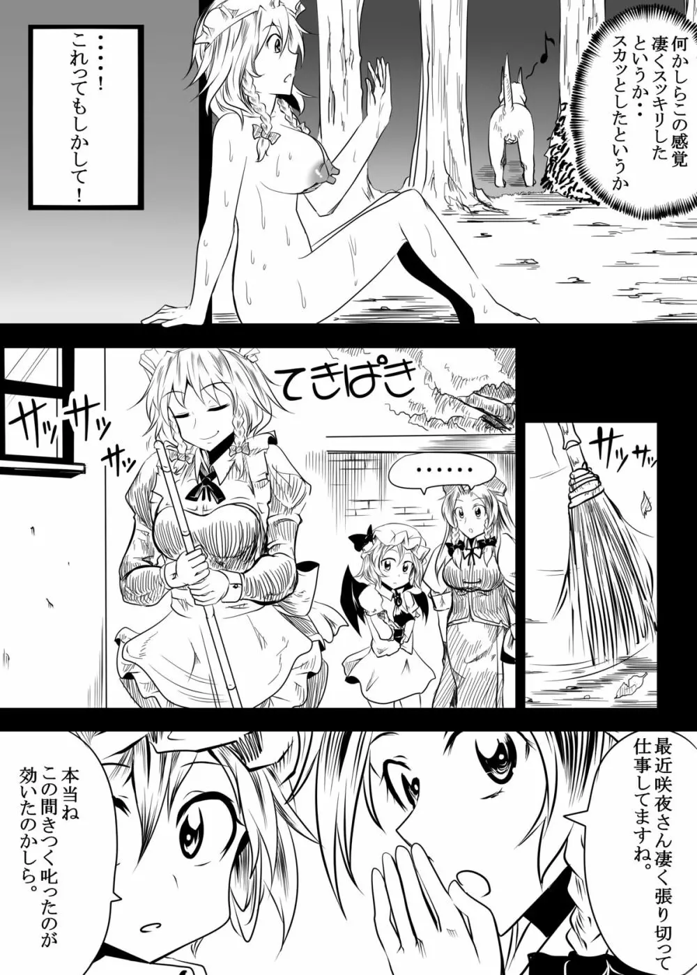 咲夜が動物たちとのセックスで精液まみれになる獣姦本 - page12