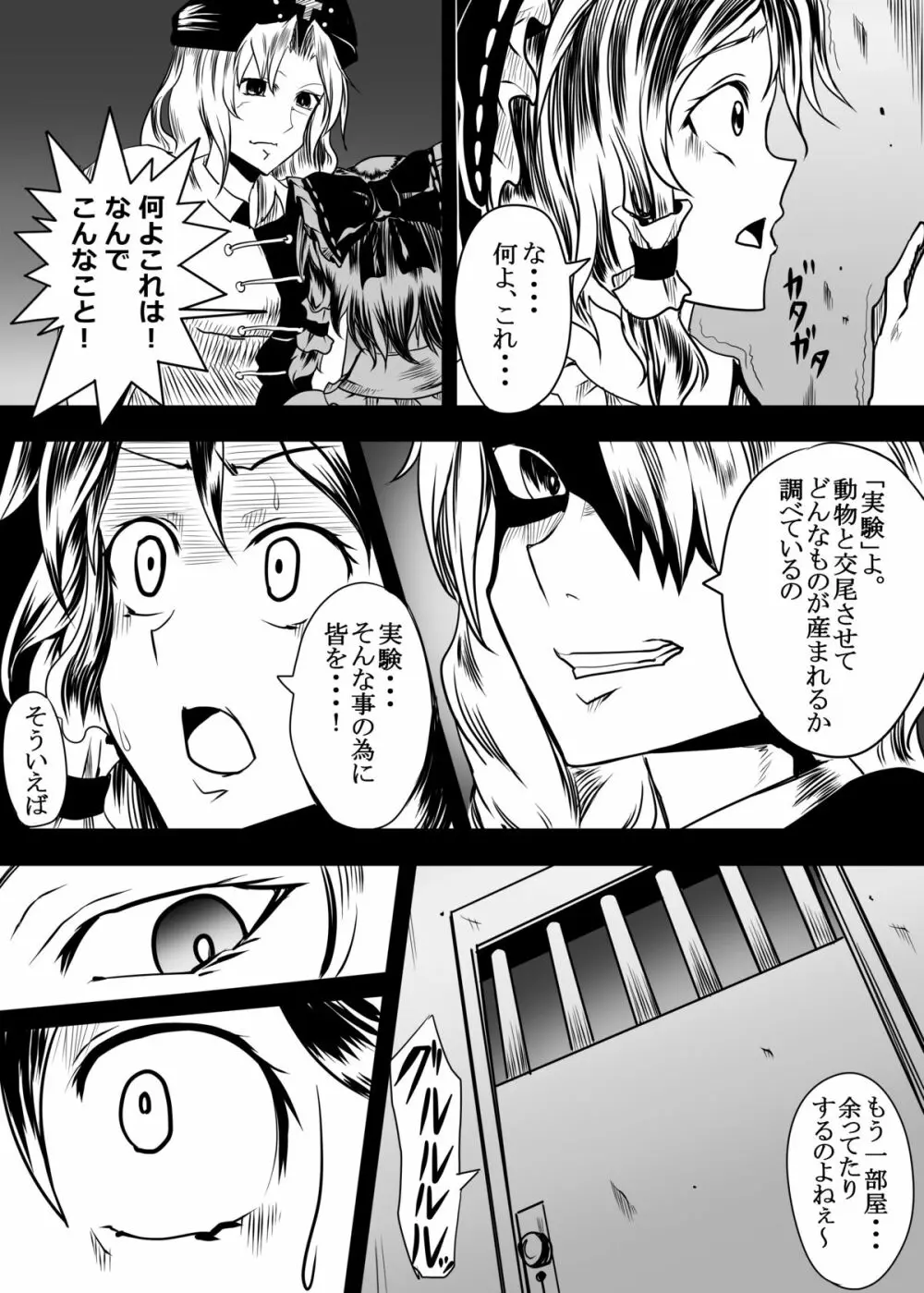 東方キャラが動物との赤ちゃんを産むために交配させられる獣姦本 - page12