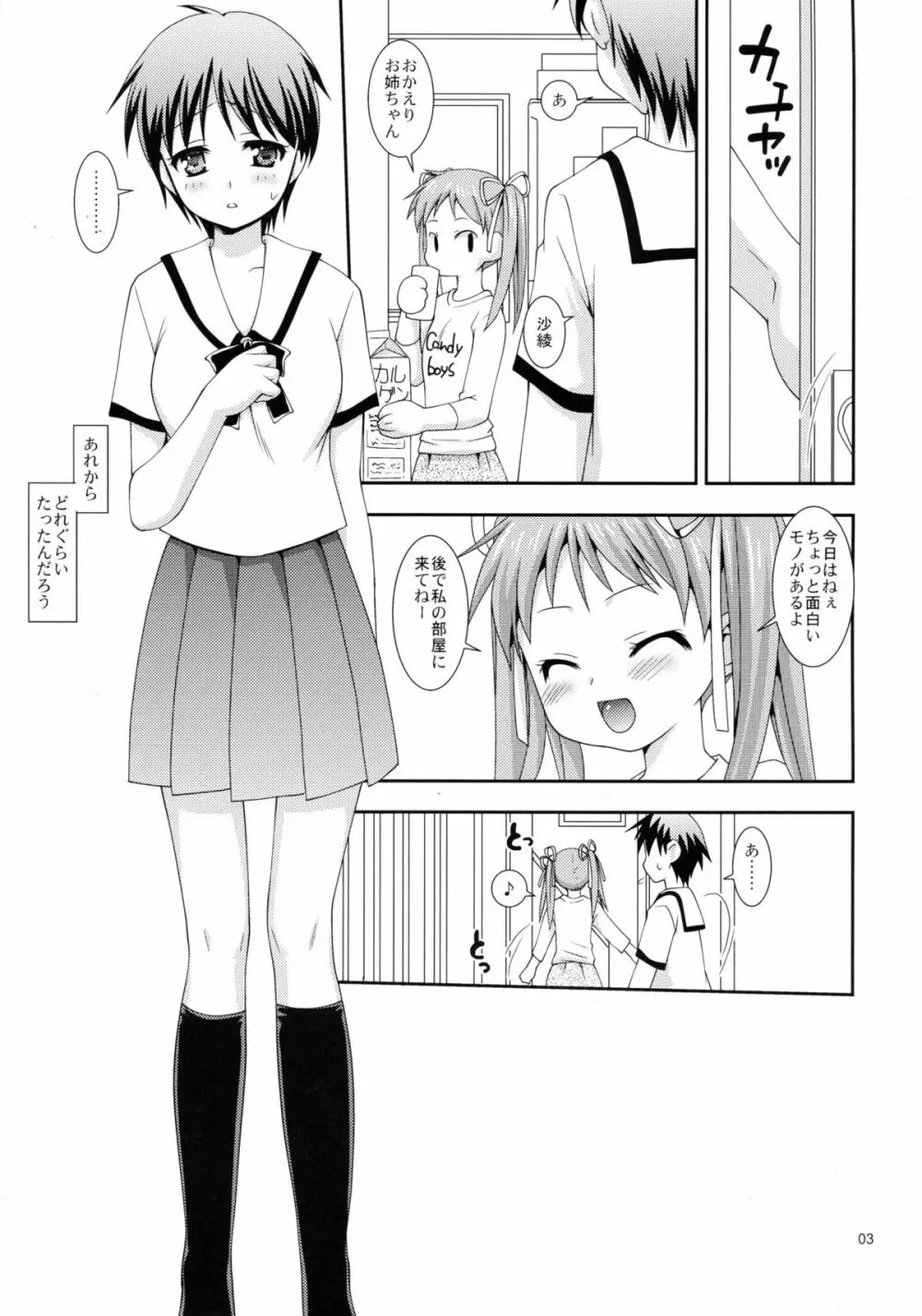 (関西コミティア42) [長崎インター (奏亜希子)] ふたなり姉(どれい)と妹(ごしゅじんさま) - page3