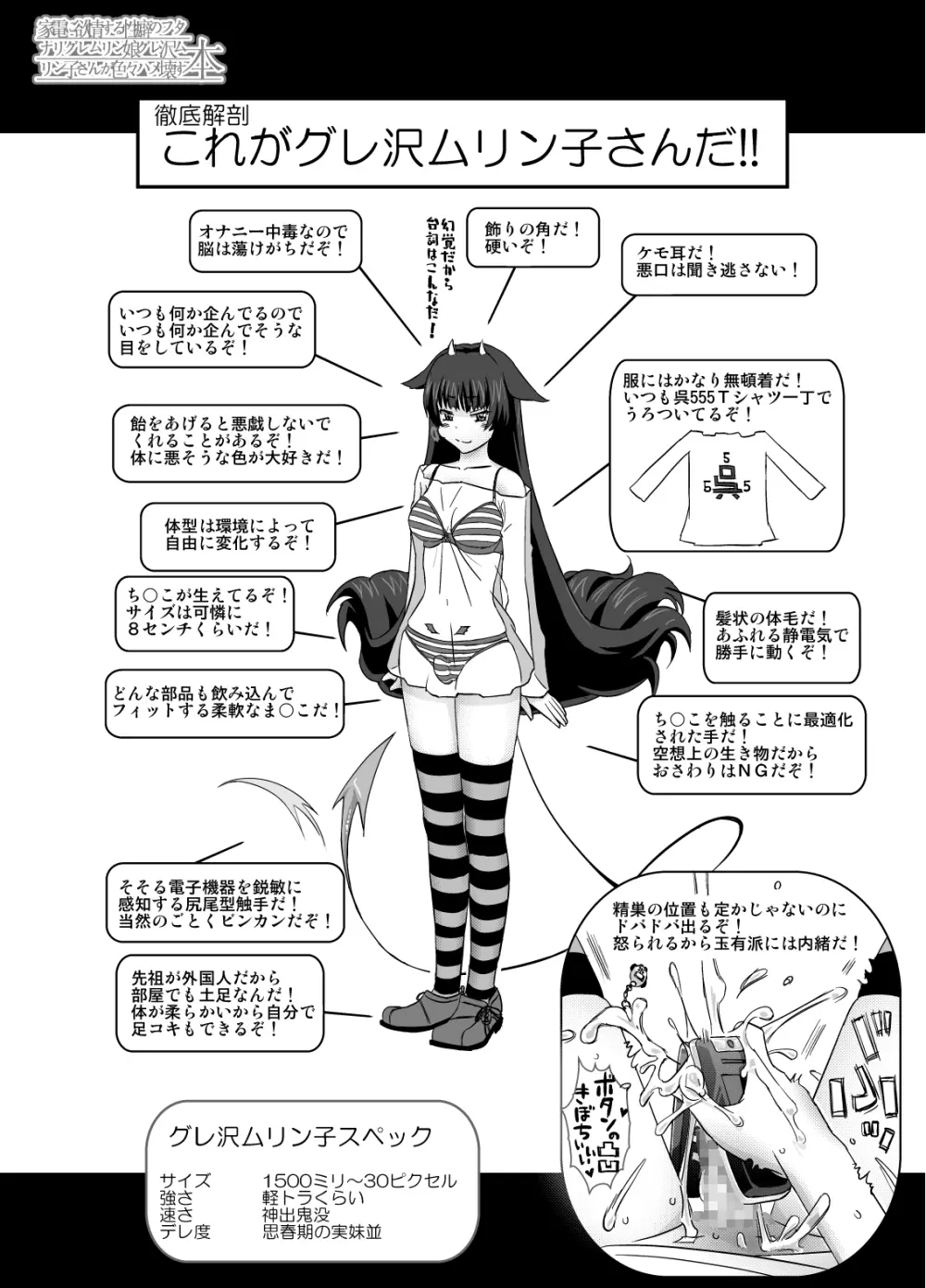 家電に欲情する性癖のフタナリグレムリン娘グレ沢ムリン子さんが色々ハメ壊す本 - page4