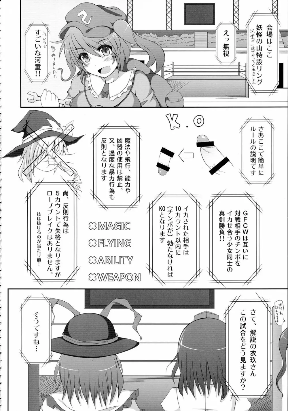 幻想郷フタナリチンポレスリング総集編123 GFCW BEST BOUT - page6