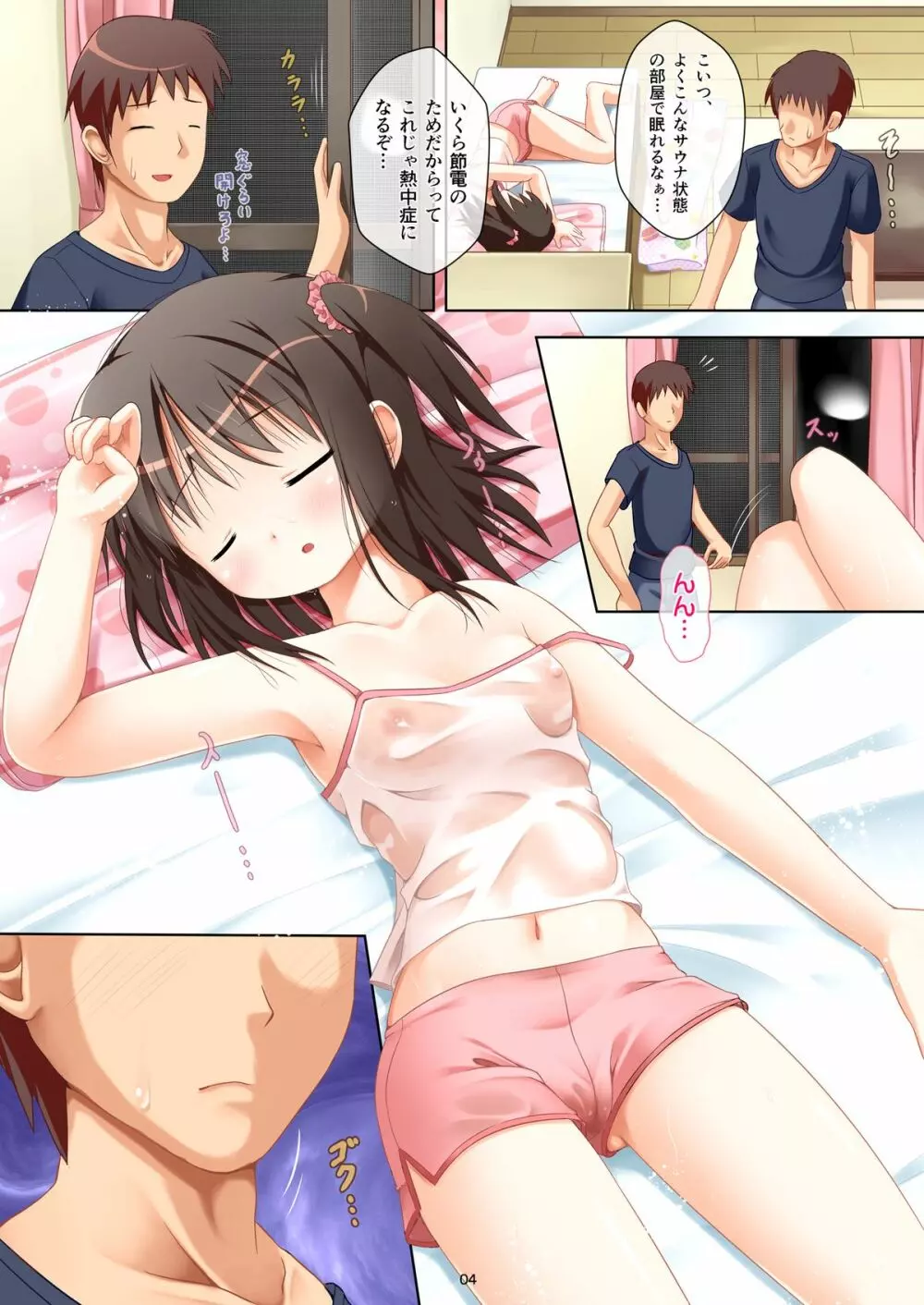 熱帯夜の部屋で寝ている妹をどうするか？ - page4