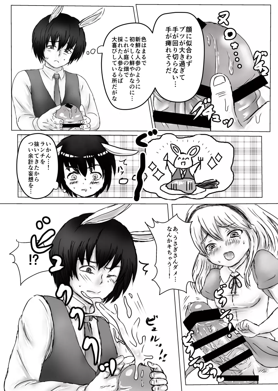 ふたなりアリスと白兎お兄さんのある昼下がりの出来事 - page10