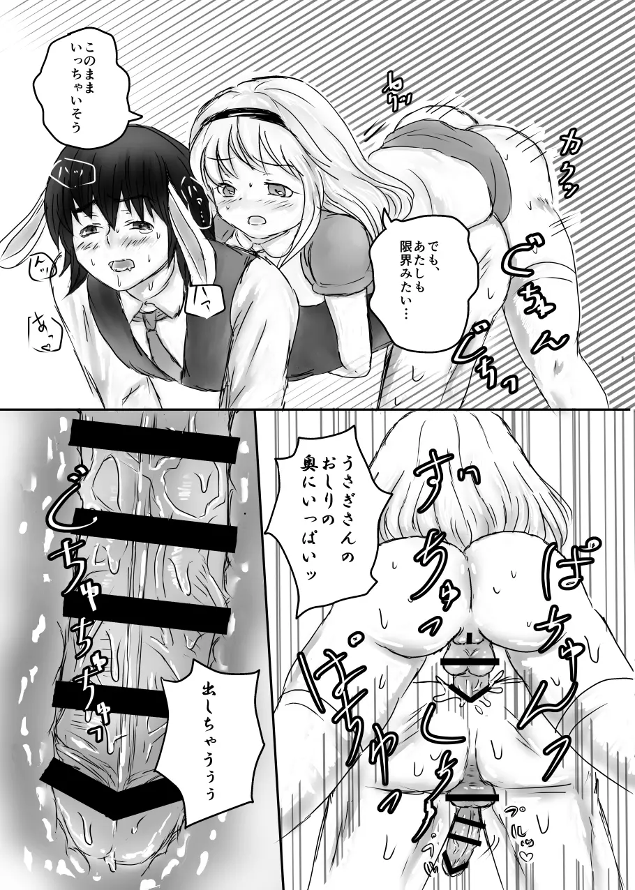 ふたなりアリスと白兎お兄さんのある昼下がりの出来事 - page20