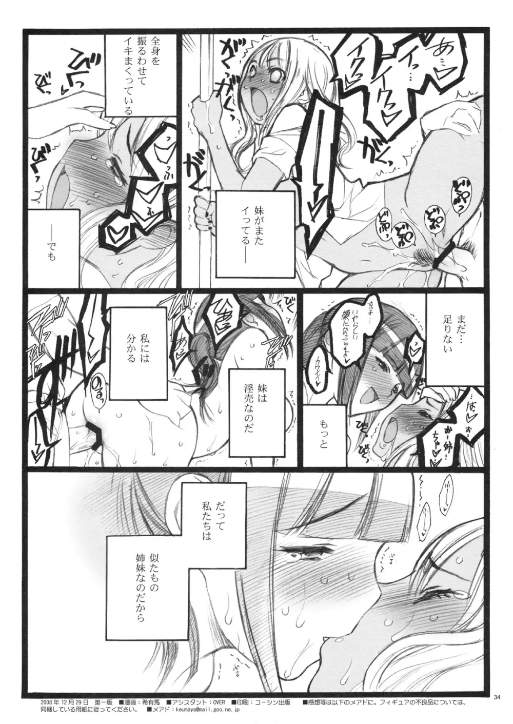 希有馬屋同人フィキュア計画 外伝 BOOK04 清香&京子18禁本 - page33