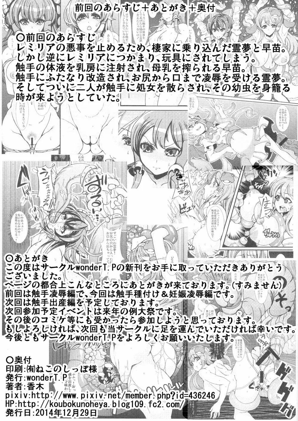 早苗と霊夢が触手にすごい事されちゃう本2 - page3