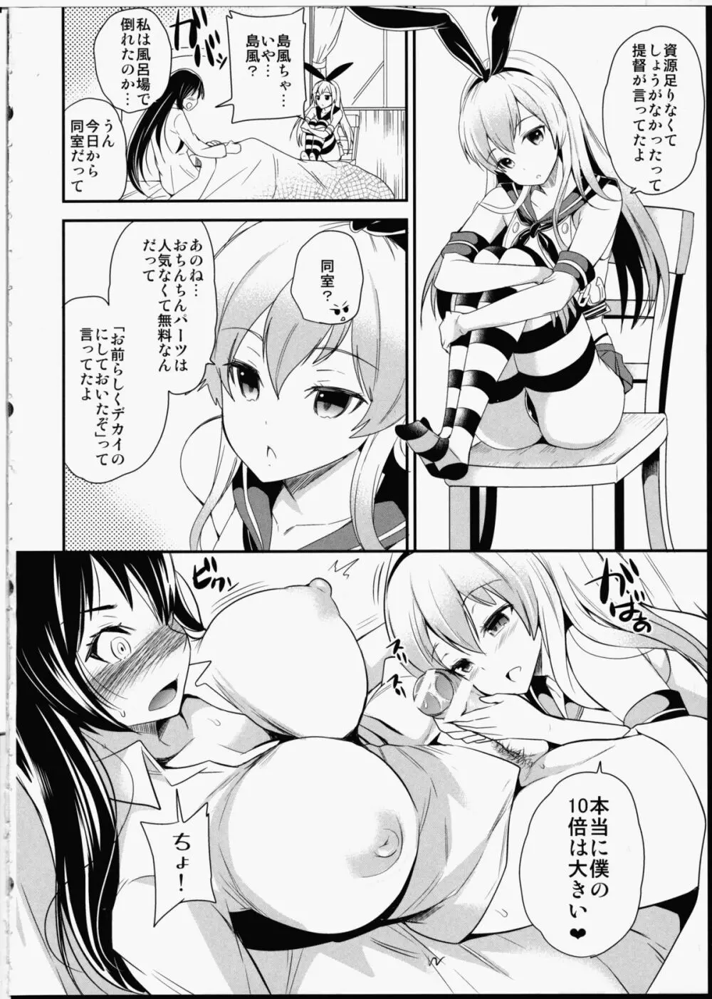 資源足りなくてち○ぽ付けられた長門さんの本 - page3