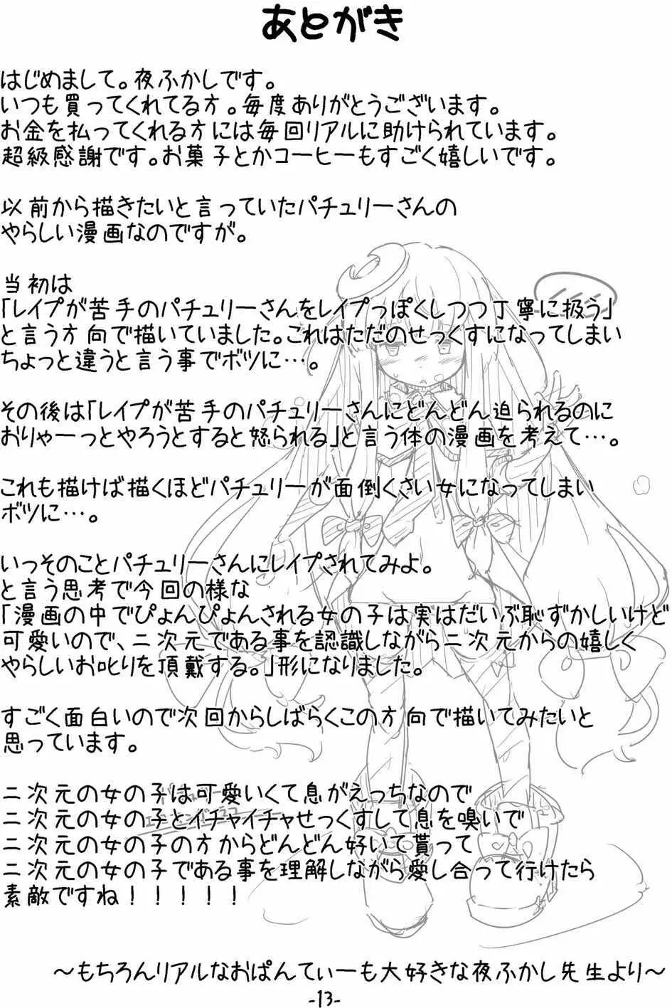 パチュリーさんが息をはっはってやって僕をやらしくお叱り - page12