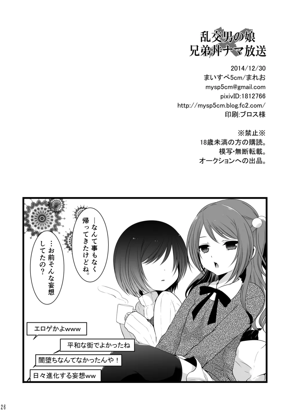 乱交男の娘兄弟丼ナマ放送 - page25