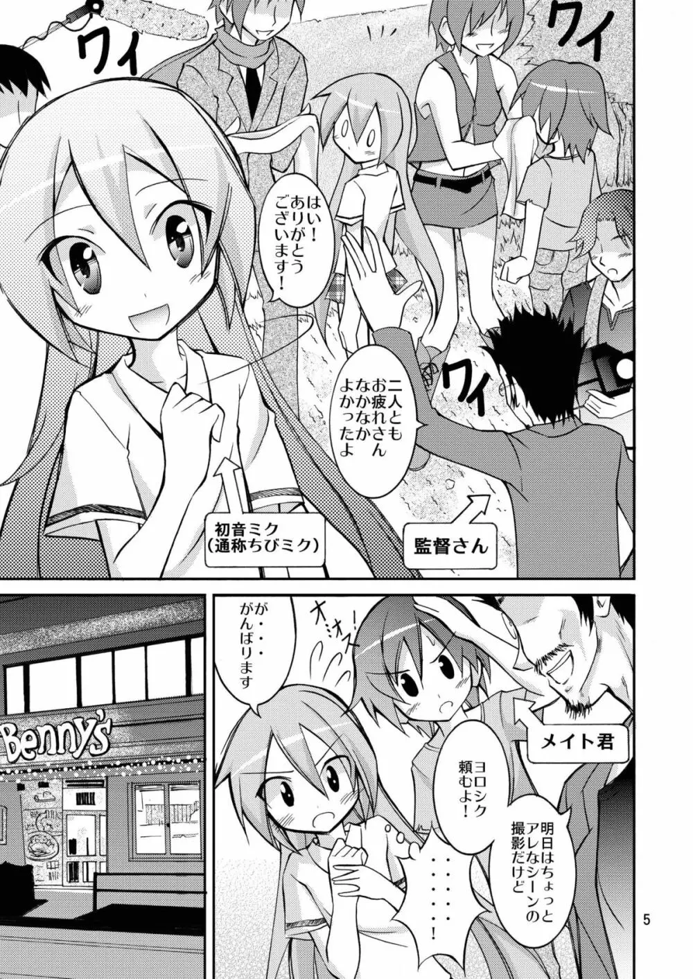 ちびミクの撮影現場ですっぽんぽん - page4