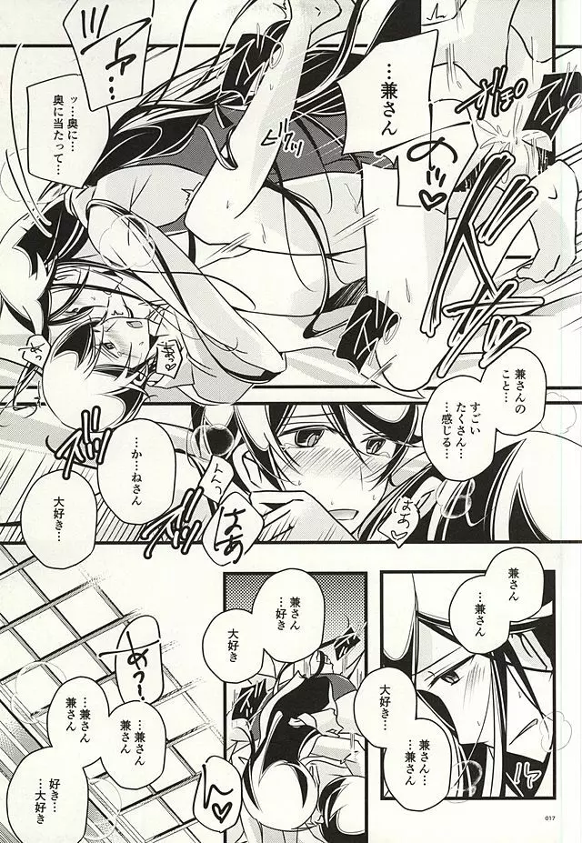 兼さんのことを考えると夜も眠れなくてつい××××しちゃう僕。 - page15