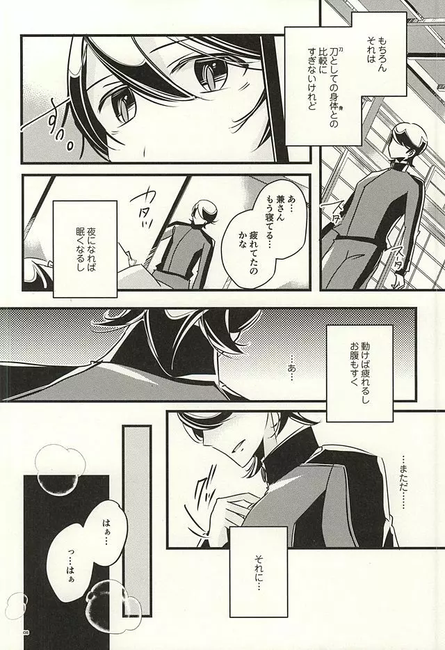 兼さんのことを考えると夜も眠れなくてつい××××しちゃう僕。 - page6