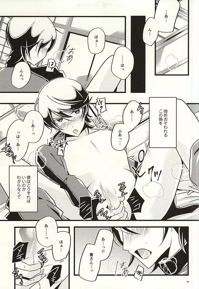 兼さんのことを考えると夜も眠れなくてつい××××しちゃう僕。 - page7