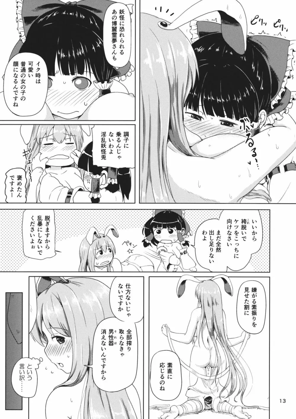 おサセのイナバと博麗の巫女 - page12