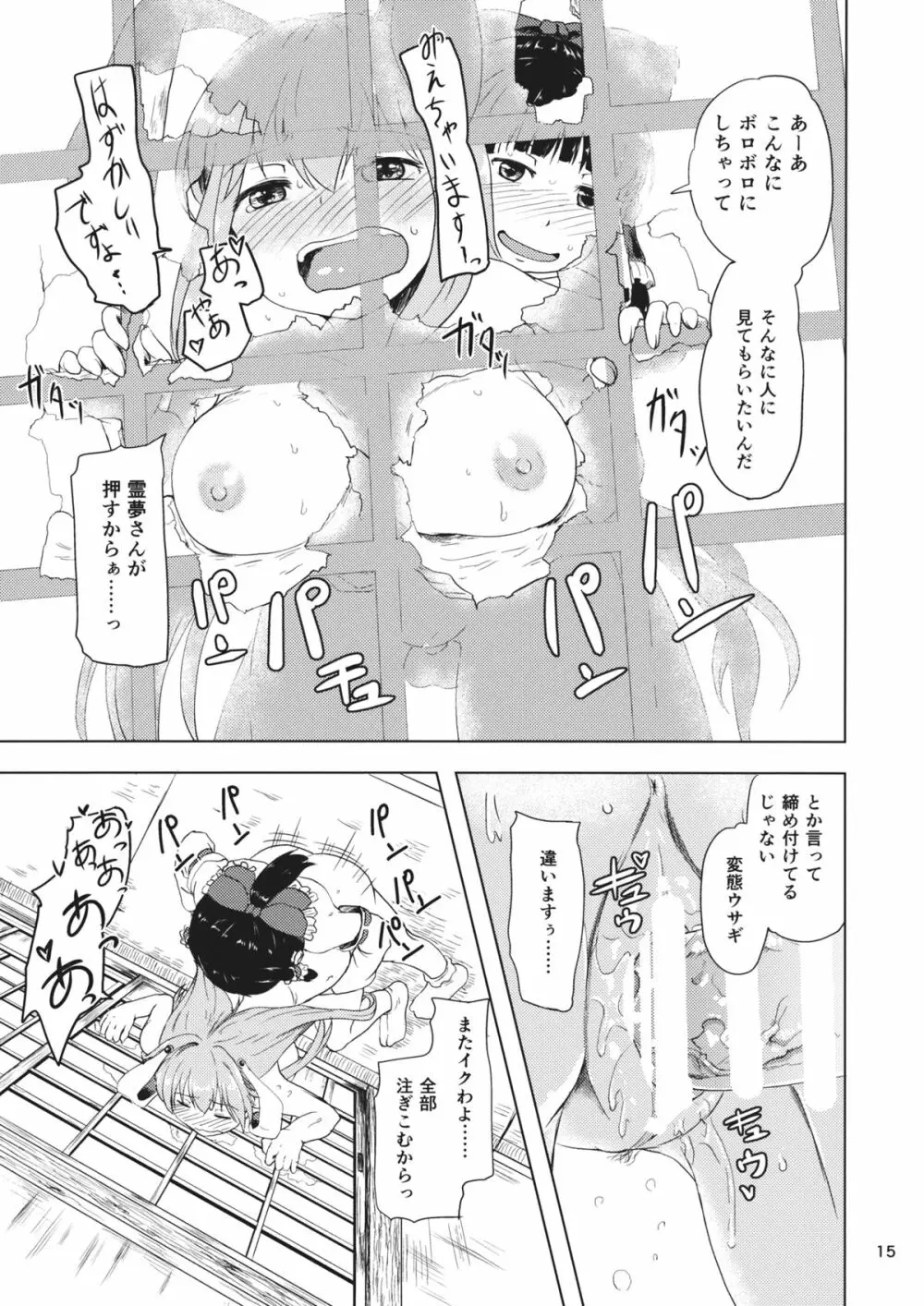 おサセのイナバと博麗の巫女 - page14