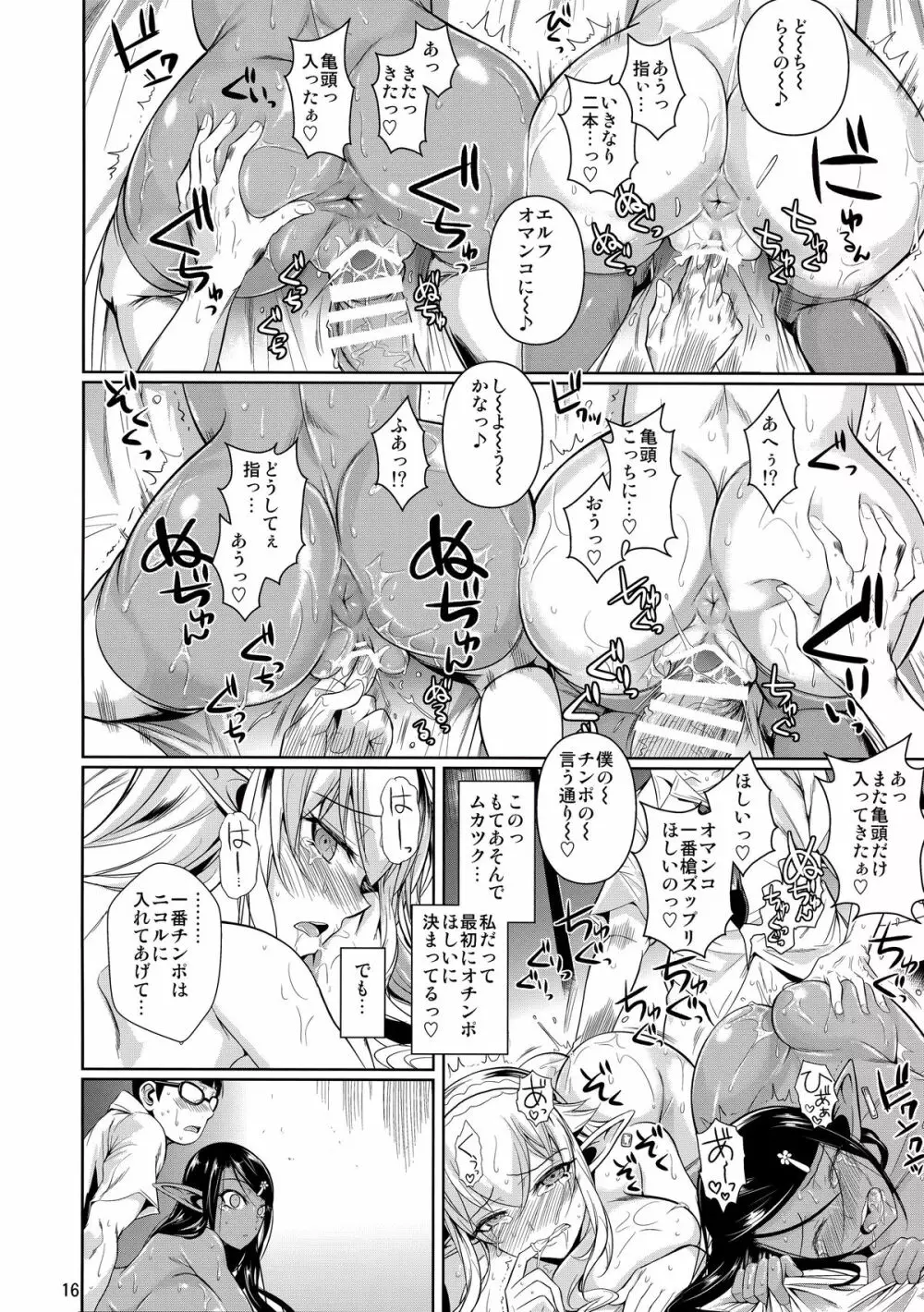 ハイエルフ×ハイスクール 白×黒 - page17