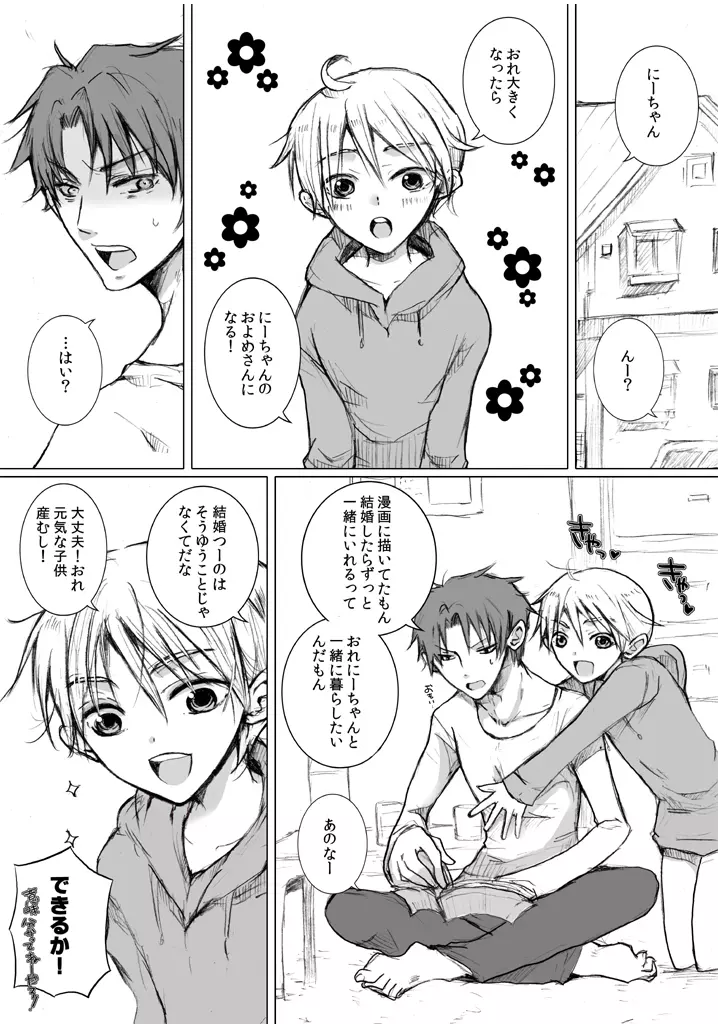 近所に住んでるにーちゃんがだいすきな男の子の話の漫画 - page2